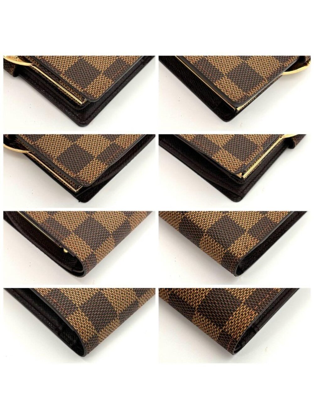 Louis Vuitton Wallet Kiss Lock Porte Monnaie Billets Viennois Damier Brown - Picture 8 of 11